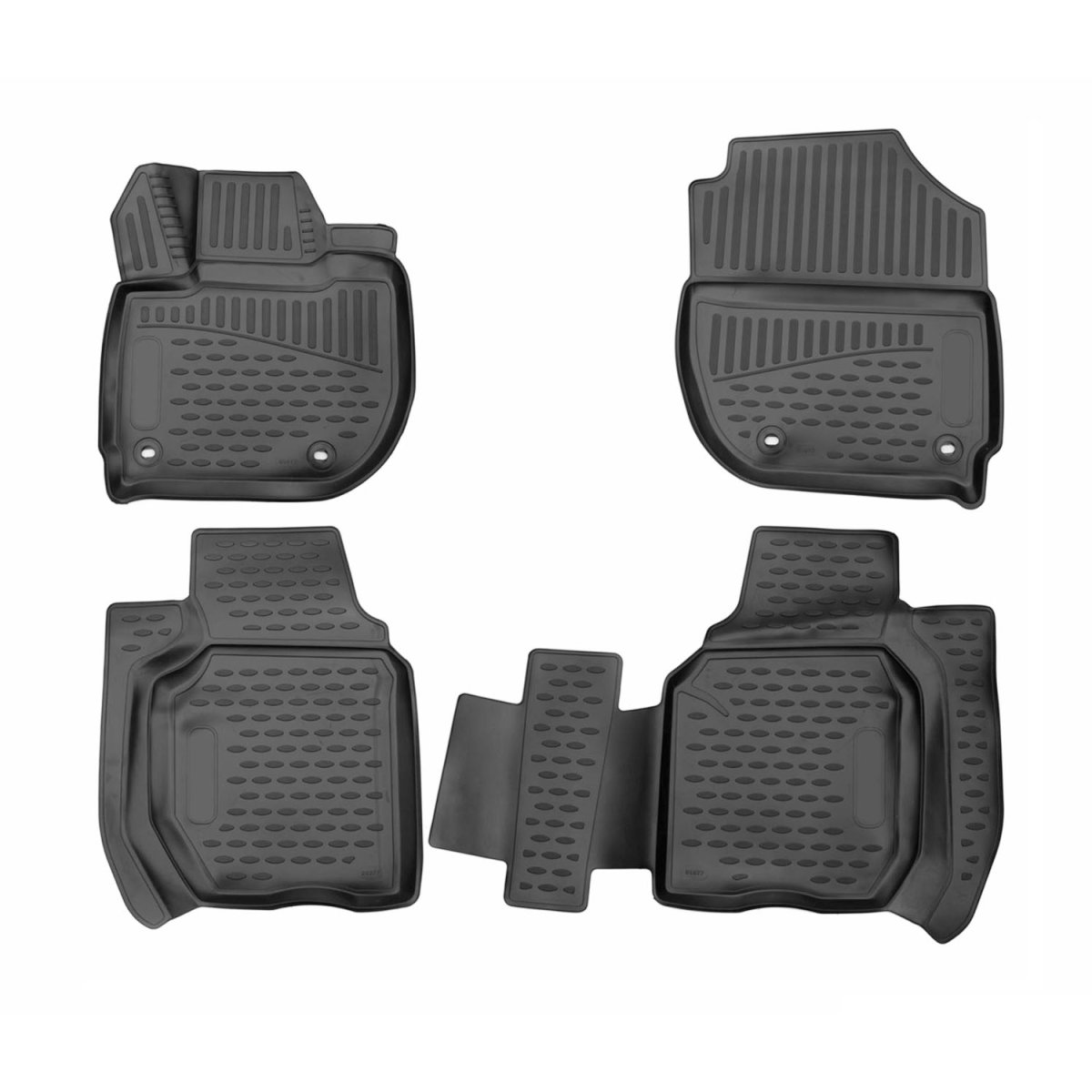 Honda Jazz Floor Mats - Omac - Rubber TPE 4 Pcs - Black - 2014 Honda Jazz Floor Mats - Omac - Rubber TPE 4 Pcs - Black - 2014